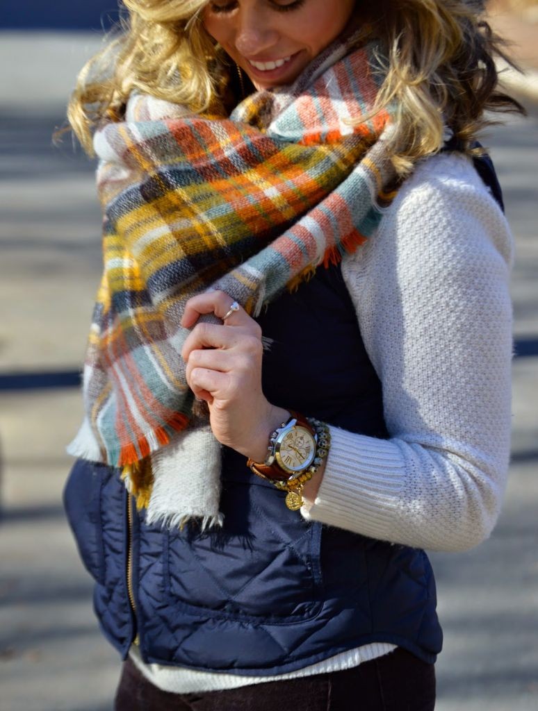 Preppy in Plaid + Puffer | Louella Reese