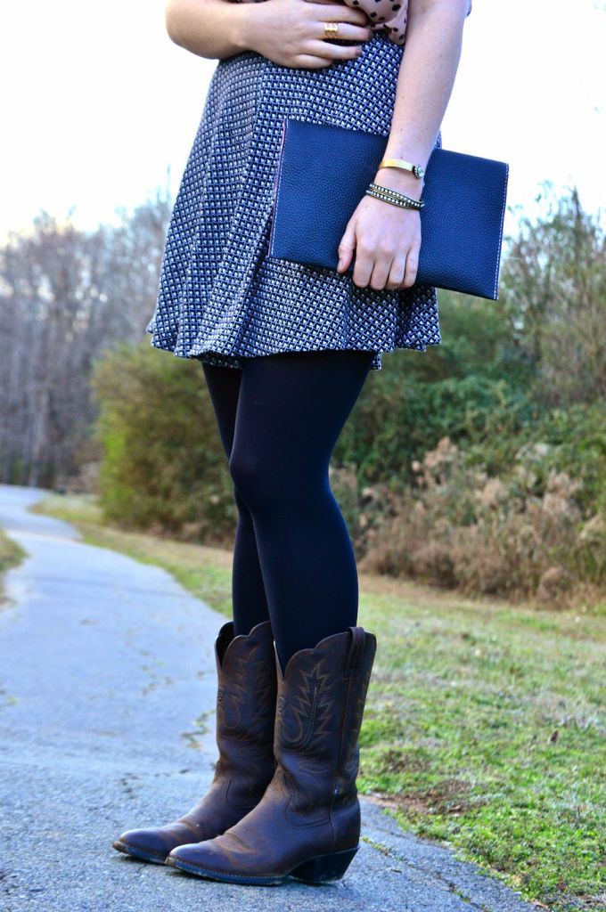 Pattern Mixing // Cowboy Boots // Louella Reese Life & Style Blog