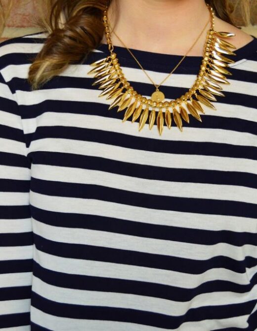 Blue and White Stripe Tee Shirt // Louella Reese Life & Style Blog