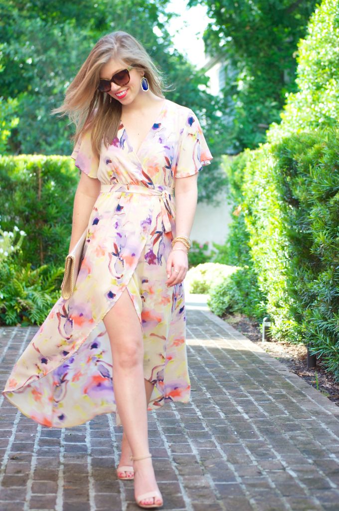 Floral Wrap Maxi Dress | Louella Reese