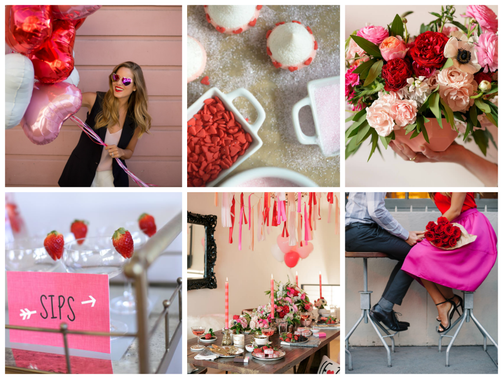 Valentine's Day, VDay, Galentine's Day, Recipes, Floral Arrangements, Bar Cart 