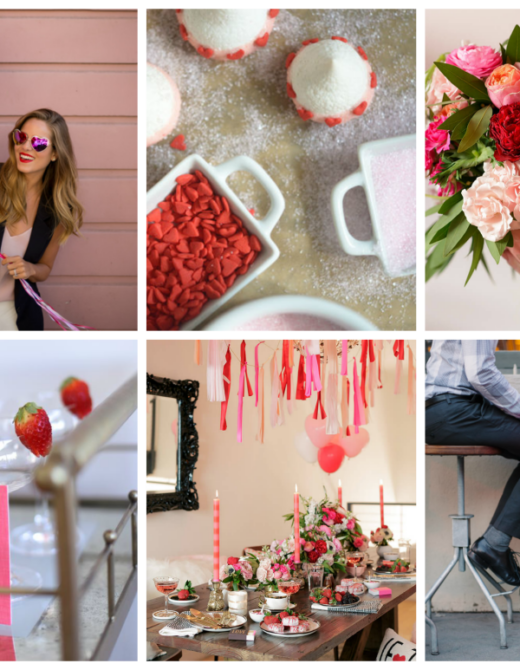 Valentine's Day, VDay, Galentine's Day, Recipes, Floral Arrangements, Bar Cart