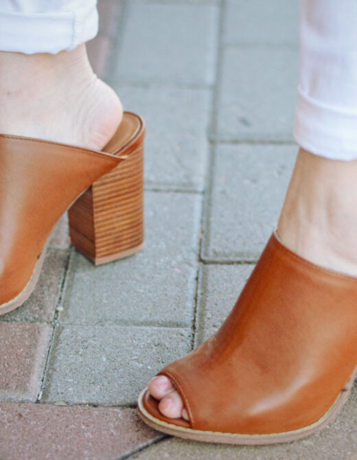 Spring style, shoes, mules, cognac mules, spring must have