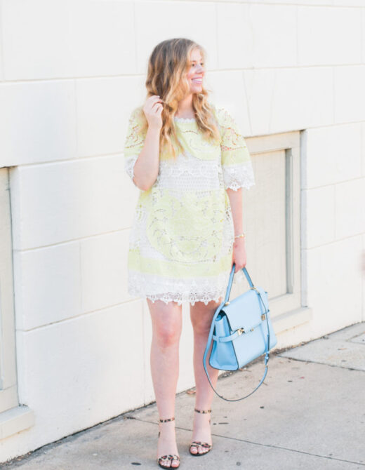 Anthropologie Tilly Lace Dress, Anthropologie Dresses, Anthropologie, Lace Dress, Henri Bendel Satchel, Leopard Heels