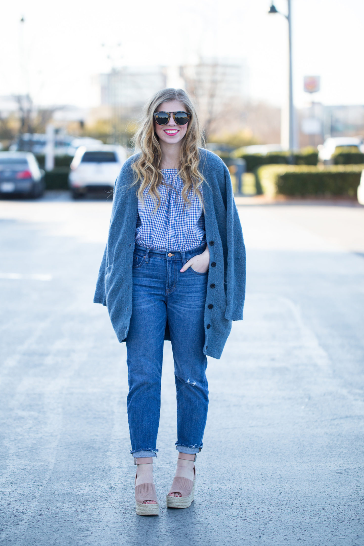 Transition Mom Jeans into Spring