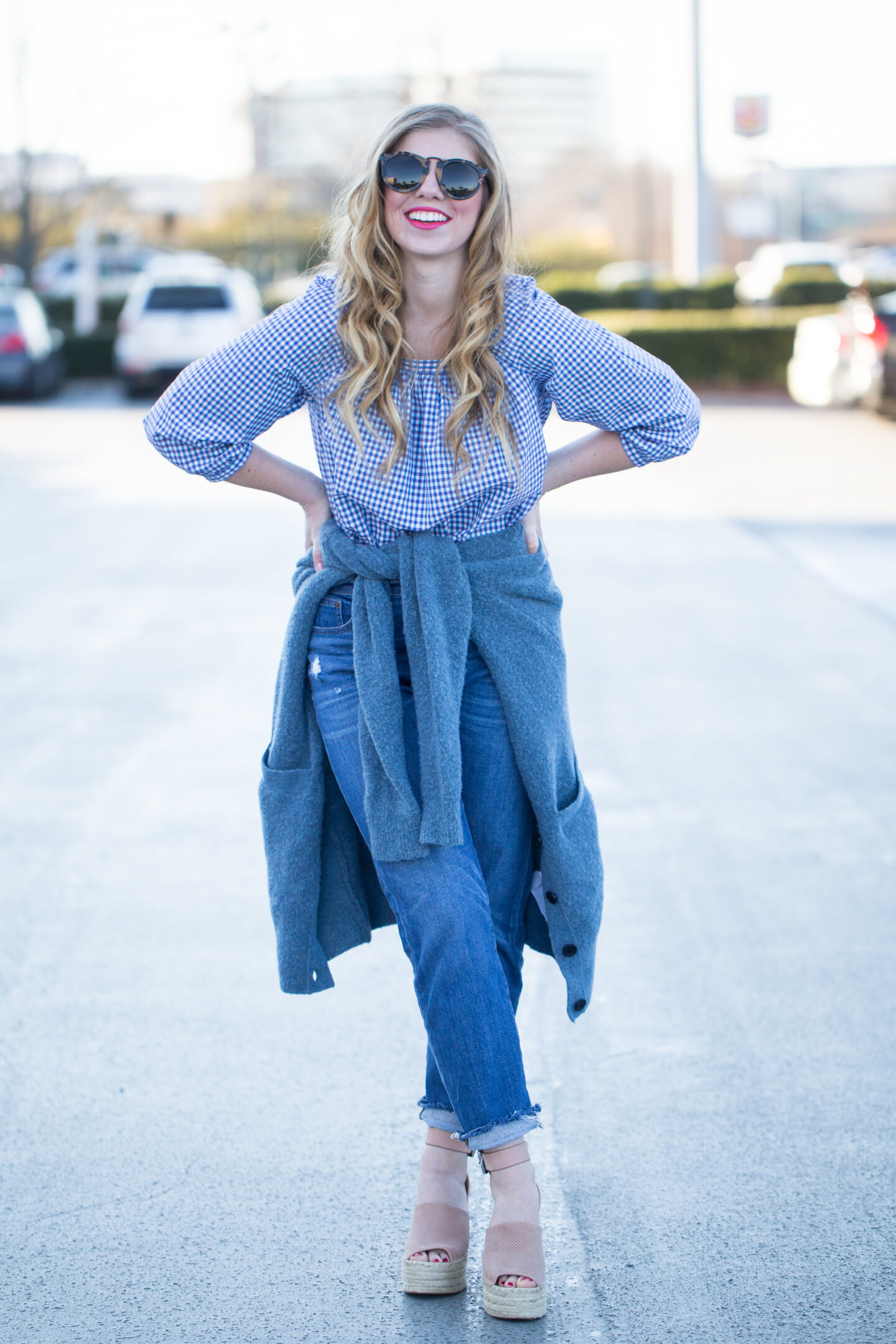 Transition Mom Jeans into Spring