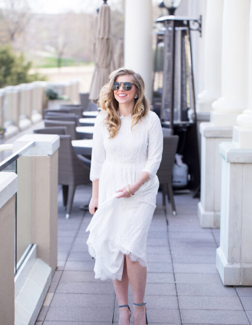 Louella Reese Lace Midi Dress // Spring Going Out Dresses