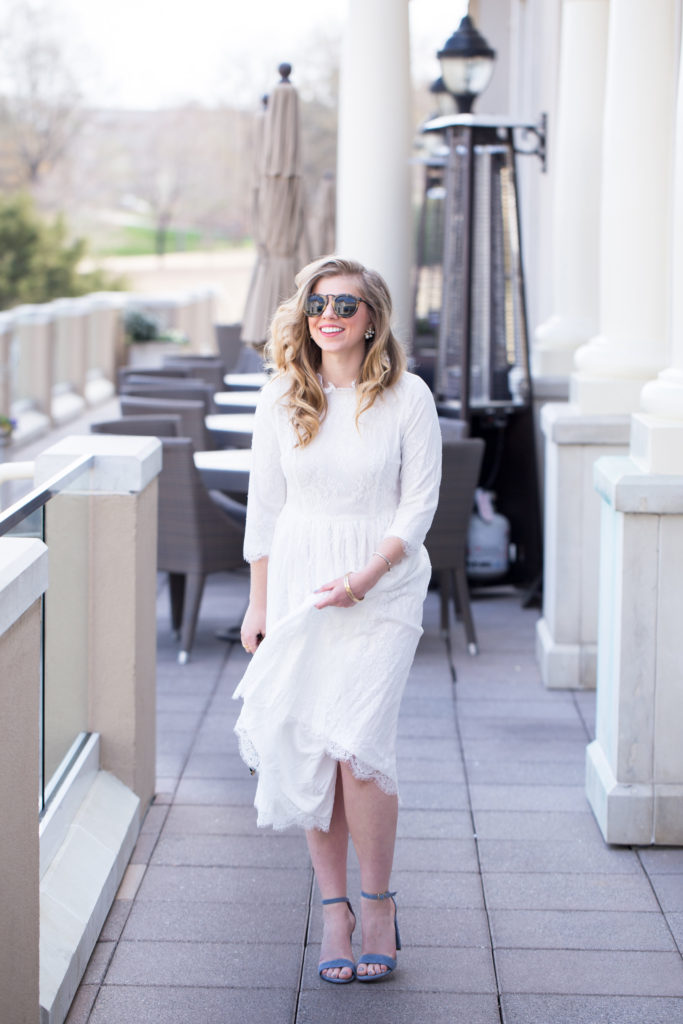 Louella Reese Lace Midi Dress // Spring Going Out Dresses 