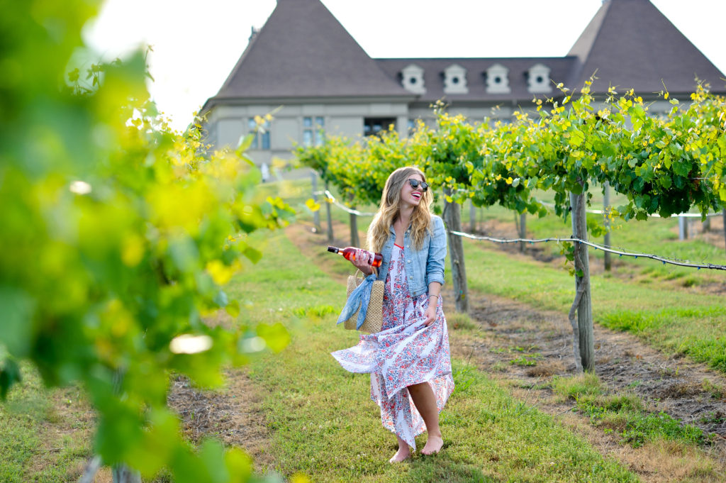 Louella Reese What to Wear to A Vineyard // Floral Scarf Dress