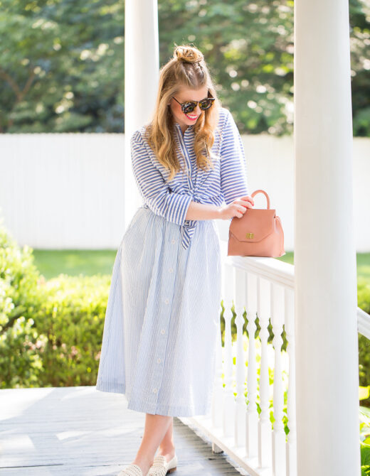 Louella Reese Coordinating Stripes // Pink Mini Bag