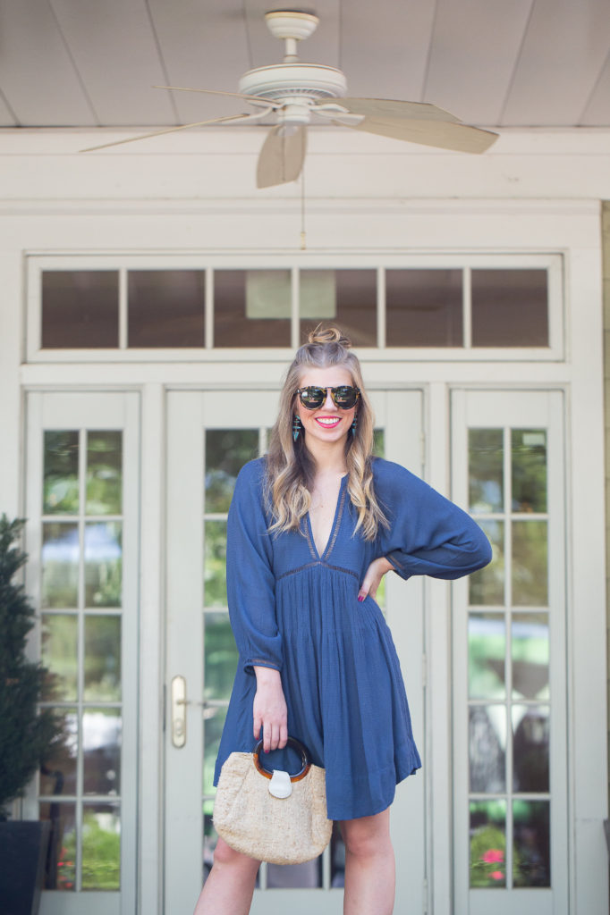 Louella Reese Free People Navy Swing Dress // What to Wear to a Summer Wedding