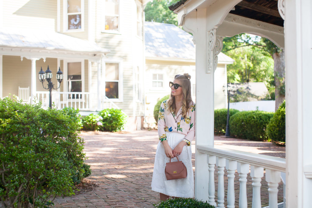 Floral Pajama Shirt | Louella Reese | Charlotte Life & Style Blog