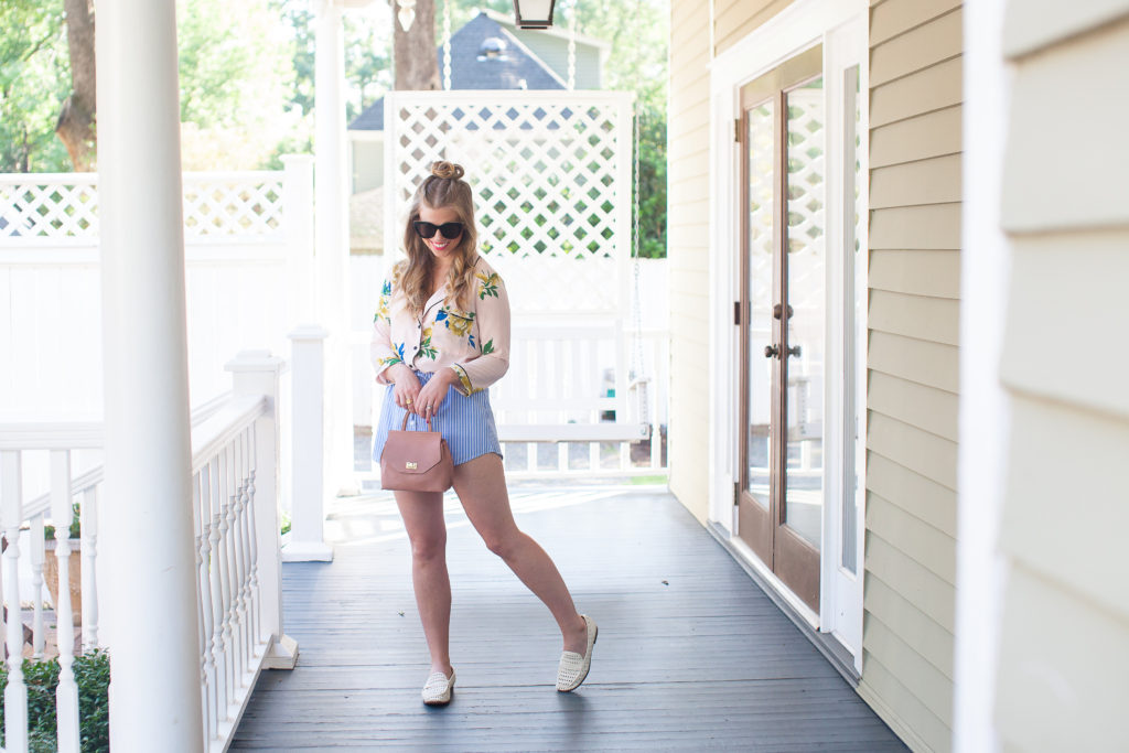 Blue and White Stripe Skort | Louella Reese | Life & Style Blog