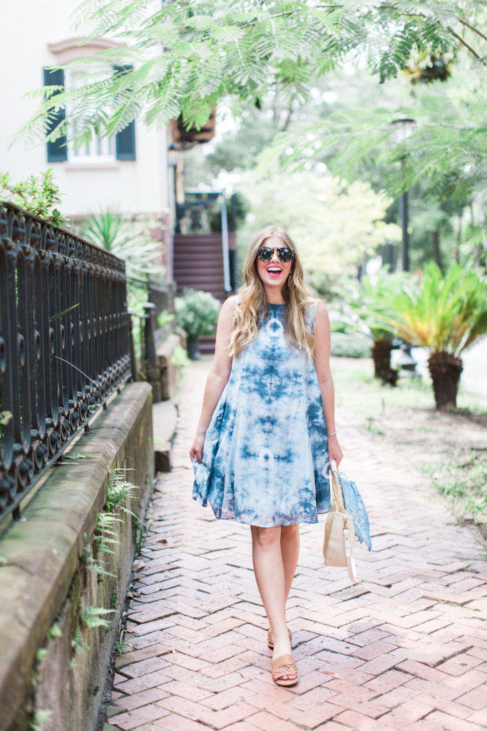 Blue Tie Dye Dress // Historic Savannah, GA // Louella Reese Life & Style Blog
