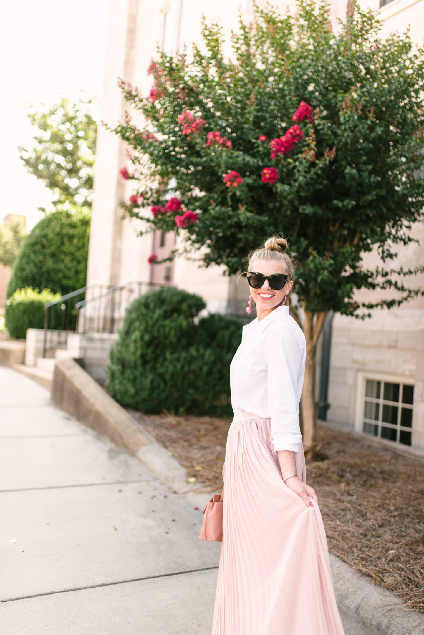 How to Style a Pleated Maxi Skirt | Louella Reese