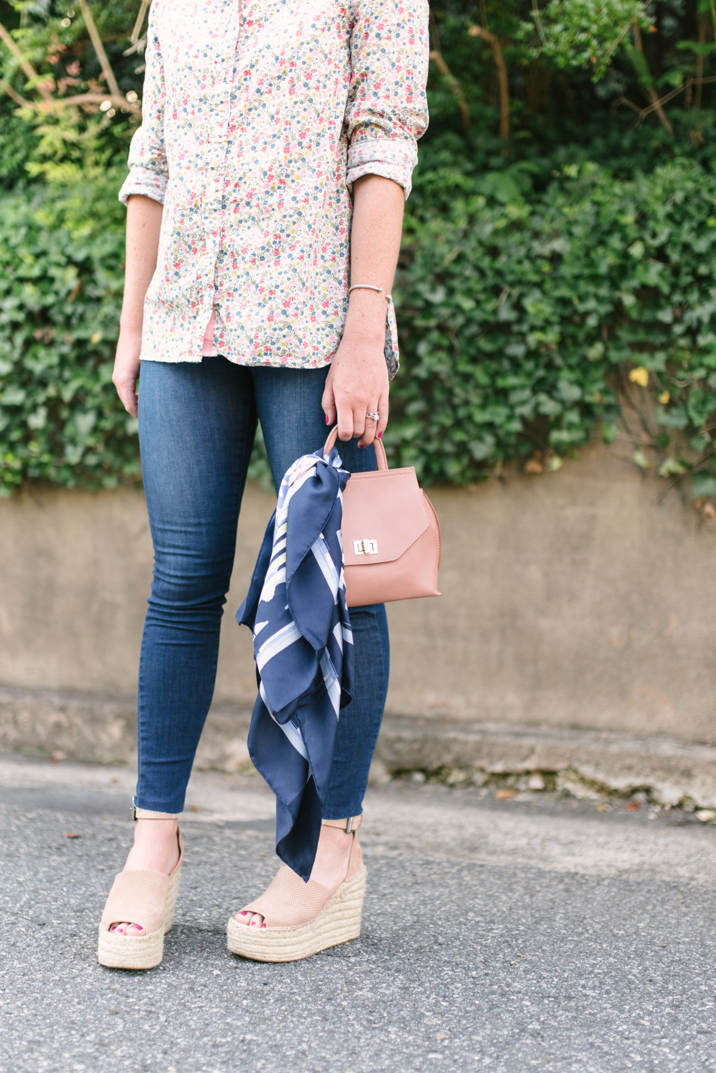 Floral Button Down Shirt // Summer to Fall Style