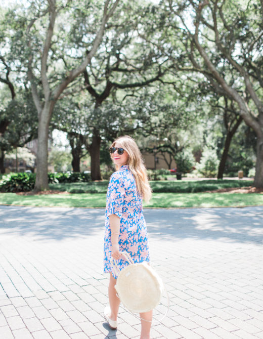 Floral Shirt Dress // Savannah Historic District // Louella Reese Life & Style Blog