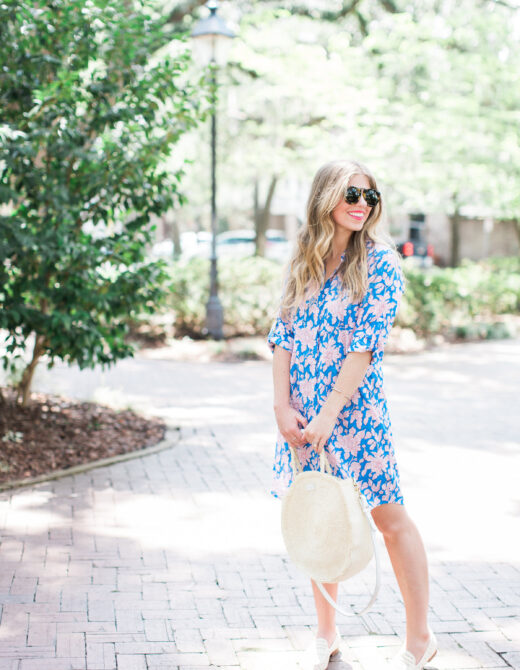 Floral Shirt Dress // Savannah Historic District // Louella Reese Life & Style Blog