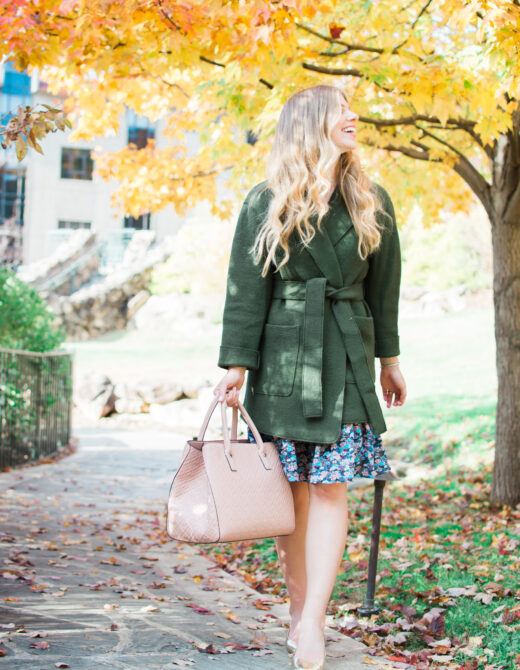 J.Crew Wrap Coat | Olive Coat for Winter | Louella Reese Life & Style Blog