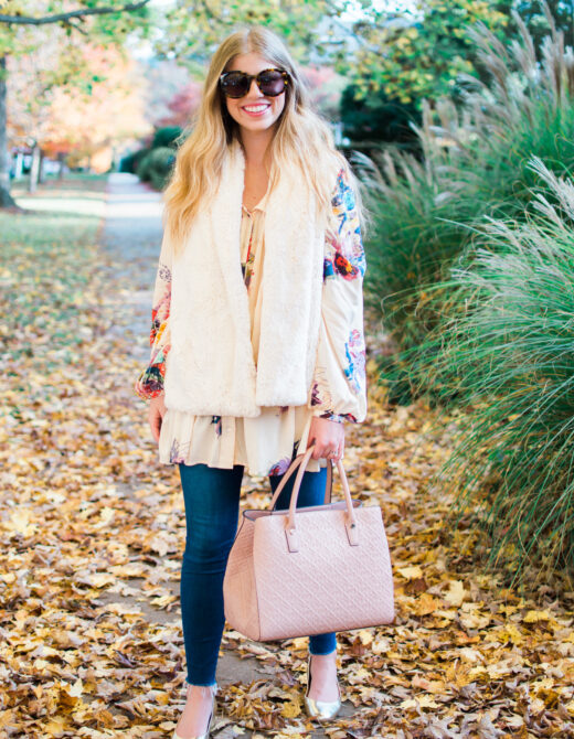 Thanksgiving Outfit Idea | Faux Fur Vest under $60 | Louella Reese Life & Style Blog