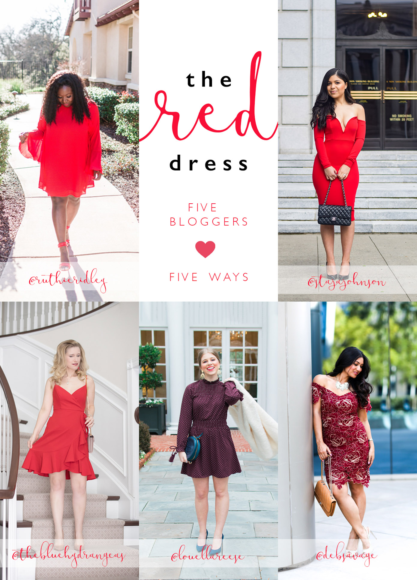 Five Bloggers Style Red Dresses for Valentine's Day | Louella Reese Life & Style Blog