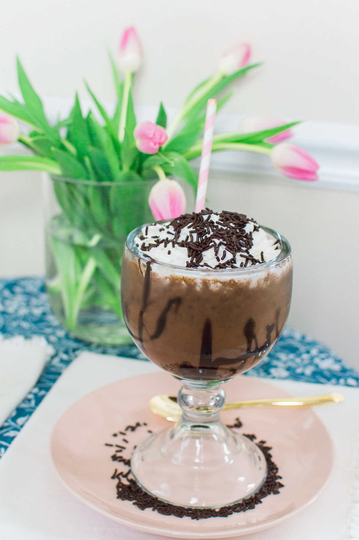 Homemade Frozen Hot Chocolate | Valentine's Day Dessert Idea | Louella Reese Life & Style Blog 