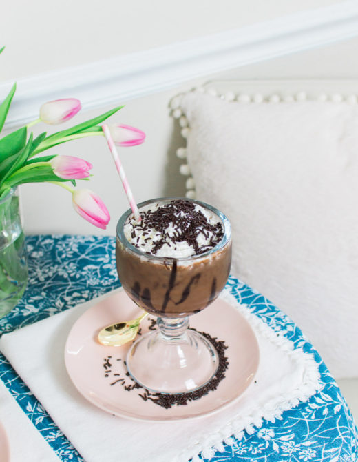 Homemade Frozen Hot Chocolate | Valentine's Day Dessert Idea | Louella Reese Life & Style Blog