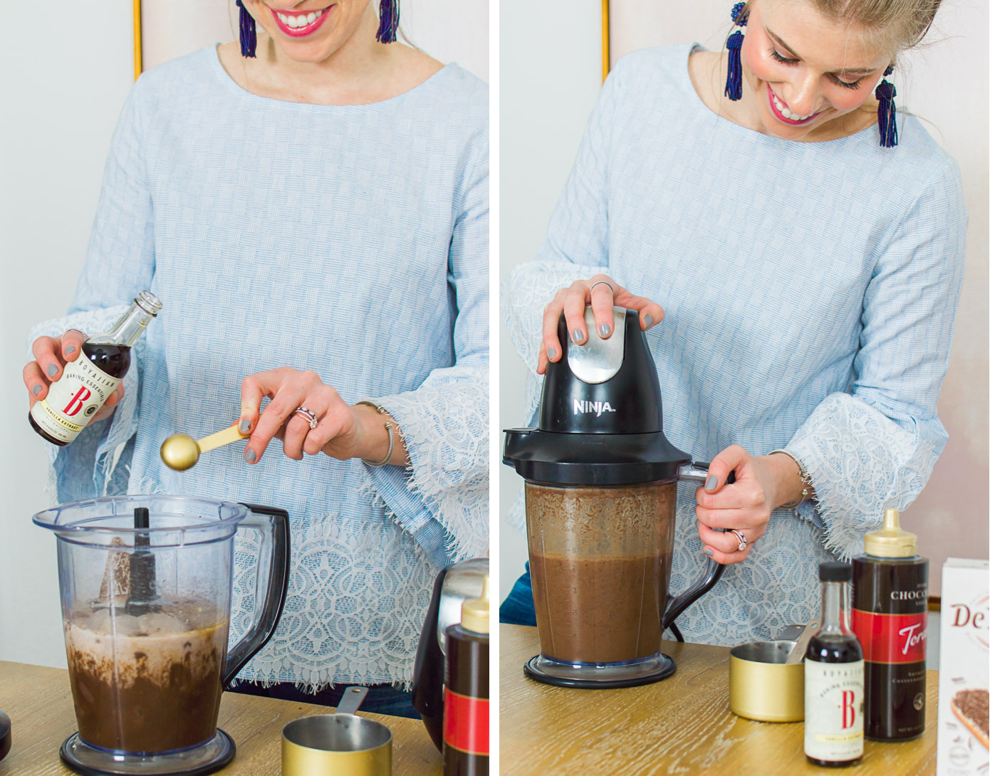 Homemade Frozen Hot Chocolate | Valentine's Day Dessert Idea | Louella Reese Life & Style Blog 