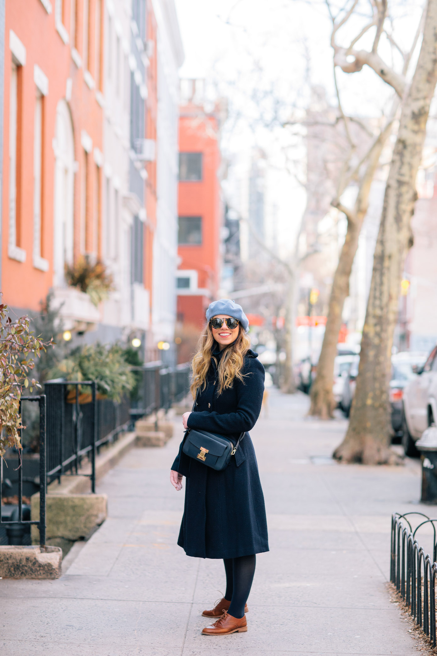 Navy Wool Trench Coat | How to Dress Like a Parisian this Winter | Louella Reese Life & Style Blog 