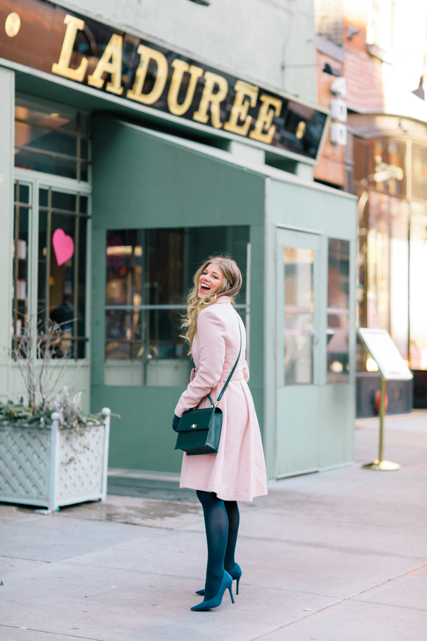 How to Bring Spring into Your Winter Wardrobe | Pink Wool Coat | Louella Reese Life & Style Blog