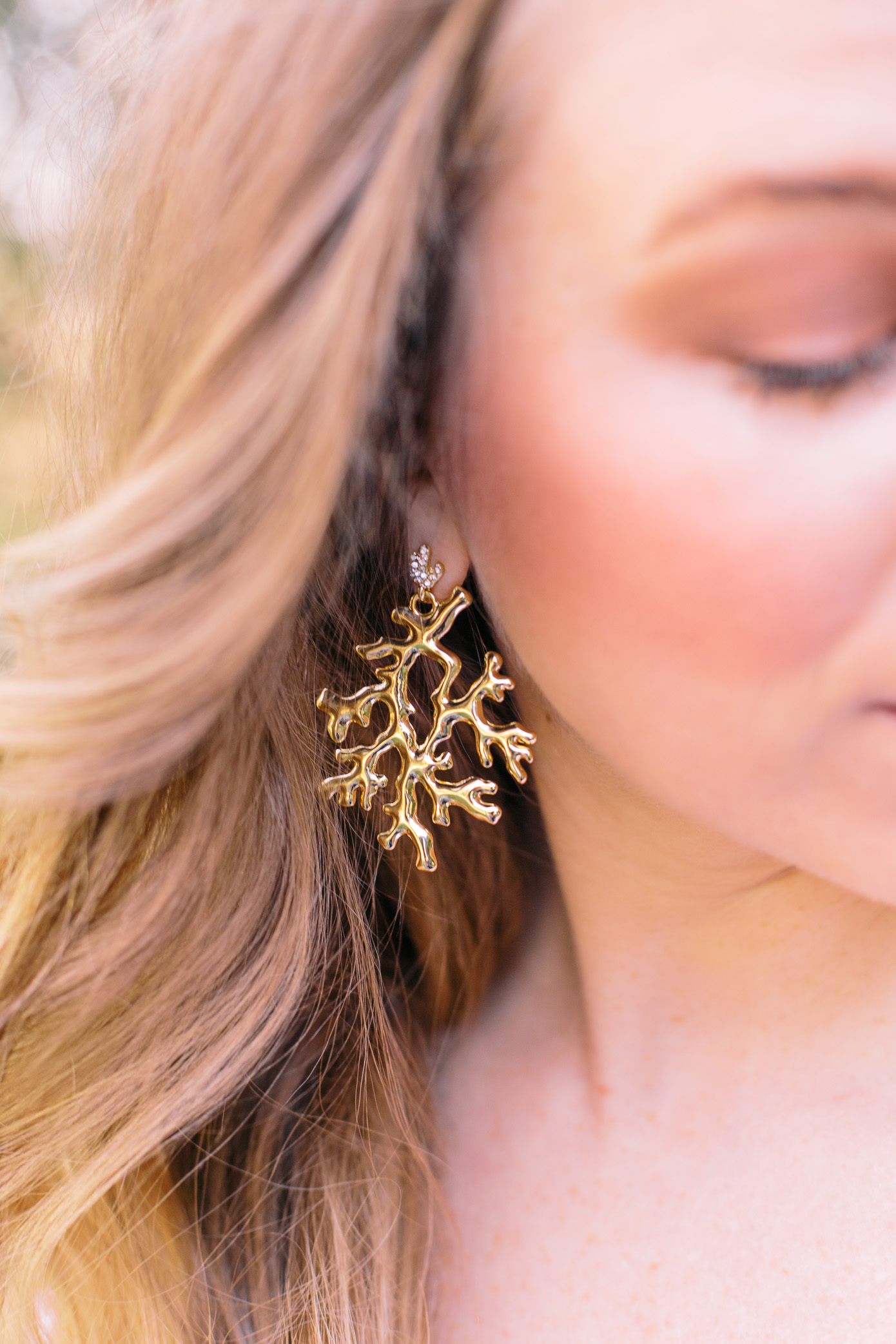 Coral Reef Statement Earrings | Louella Reese Life & Style Blog