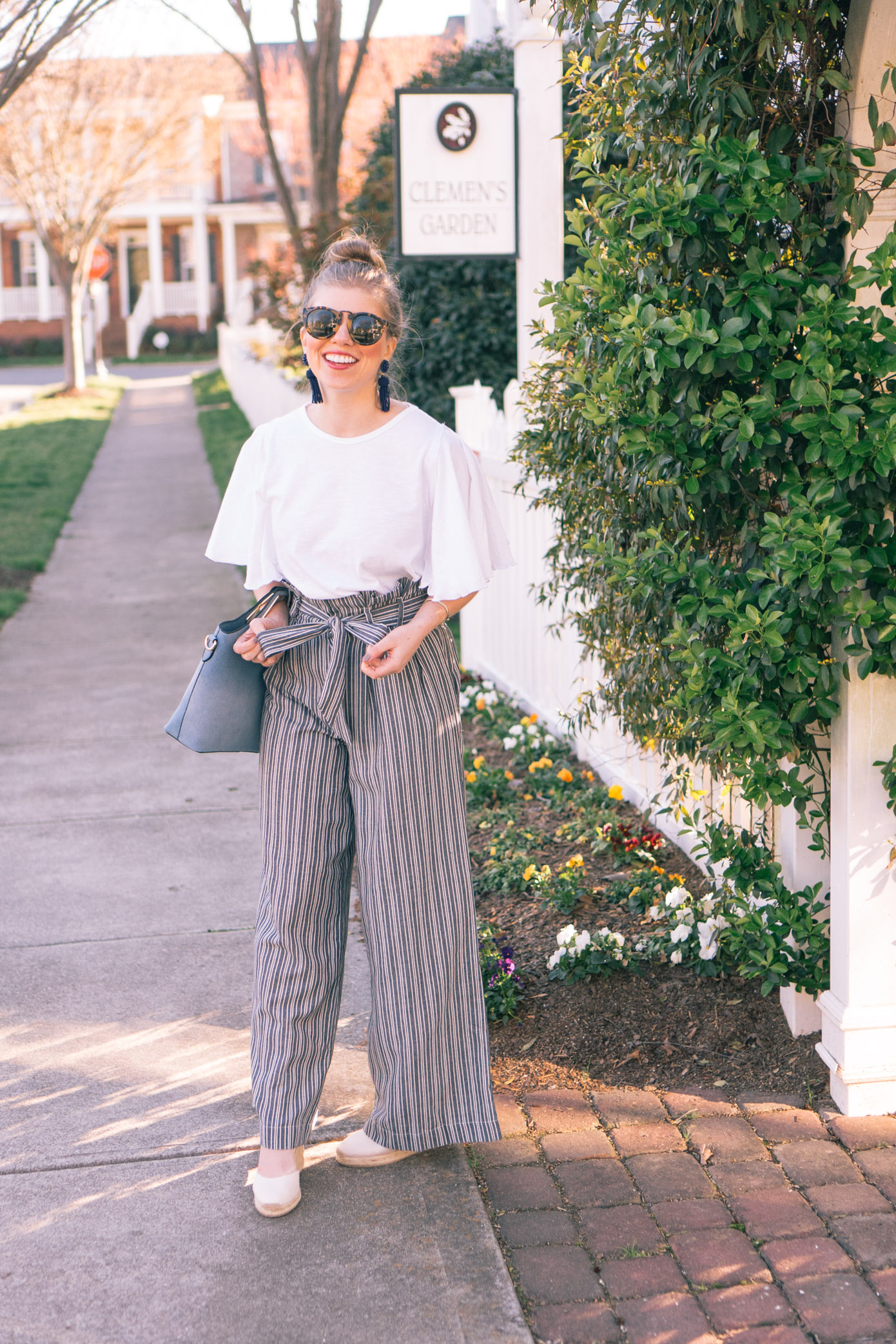 Stripe Wide Leg Pants | Spring Trends | Louella Reese Life & Style Blog