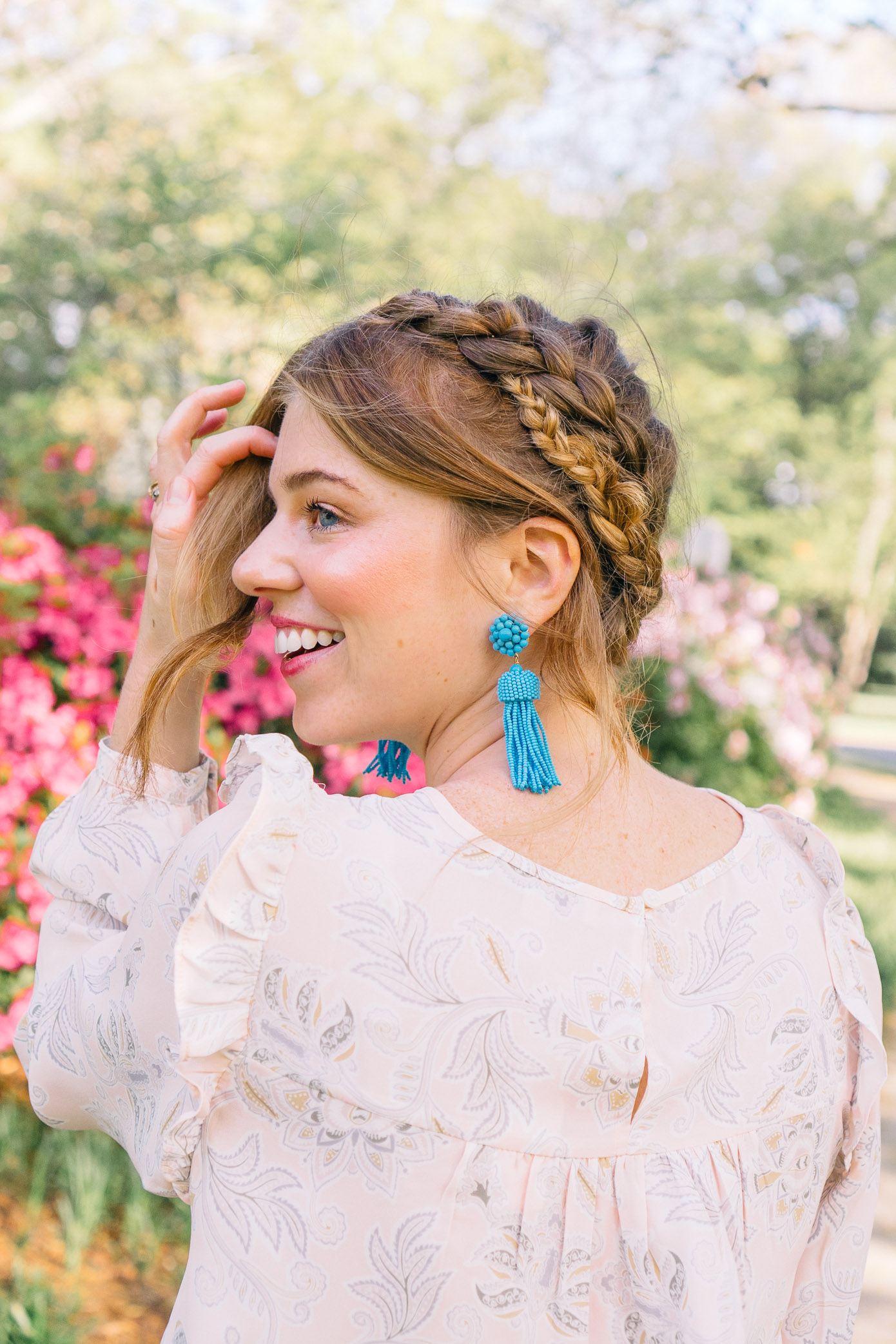 Milkmaid Braid, Spring Hairstyles | Louella Reese Life & Style Blog