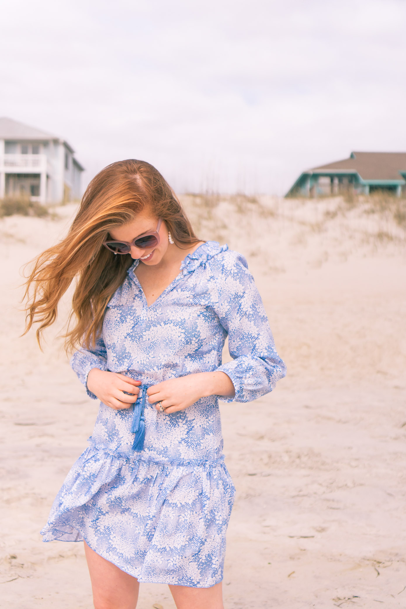 Blue & White Cover Up for the Beach | Carolina Beach Travel Guide | Louella Reese Life & Style Blog