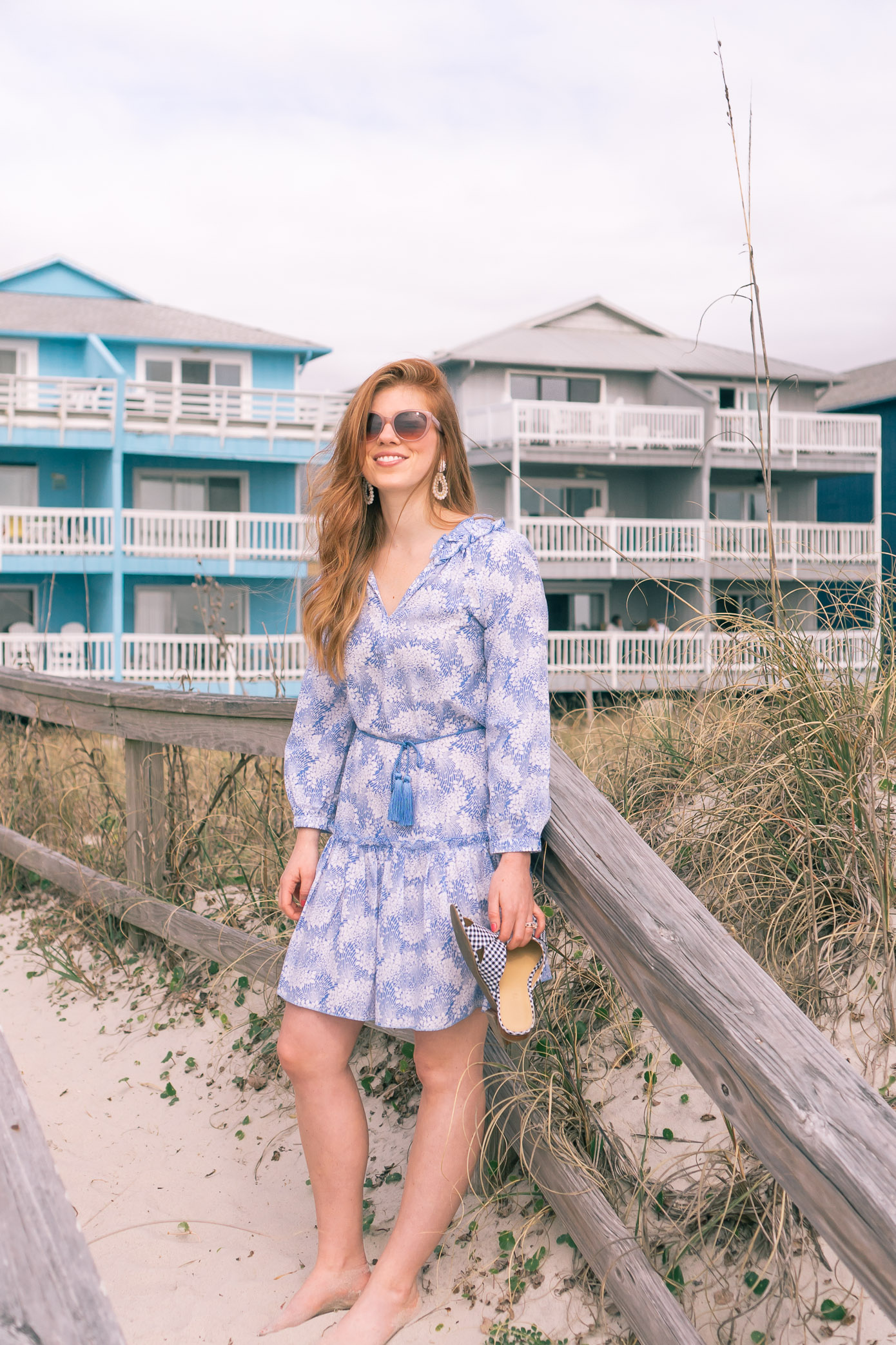 Blue and White Cover Up for the Beach | Louella Reese Life & Style Blog