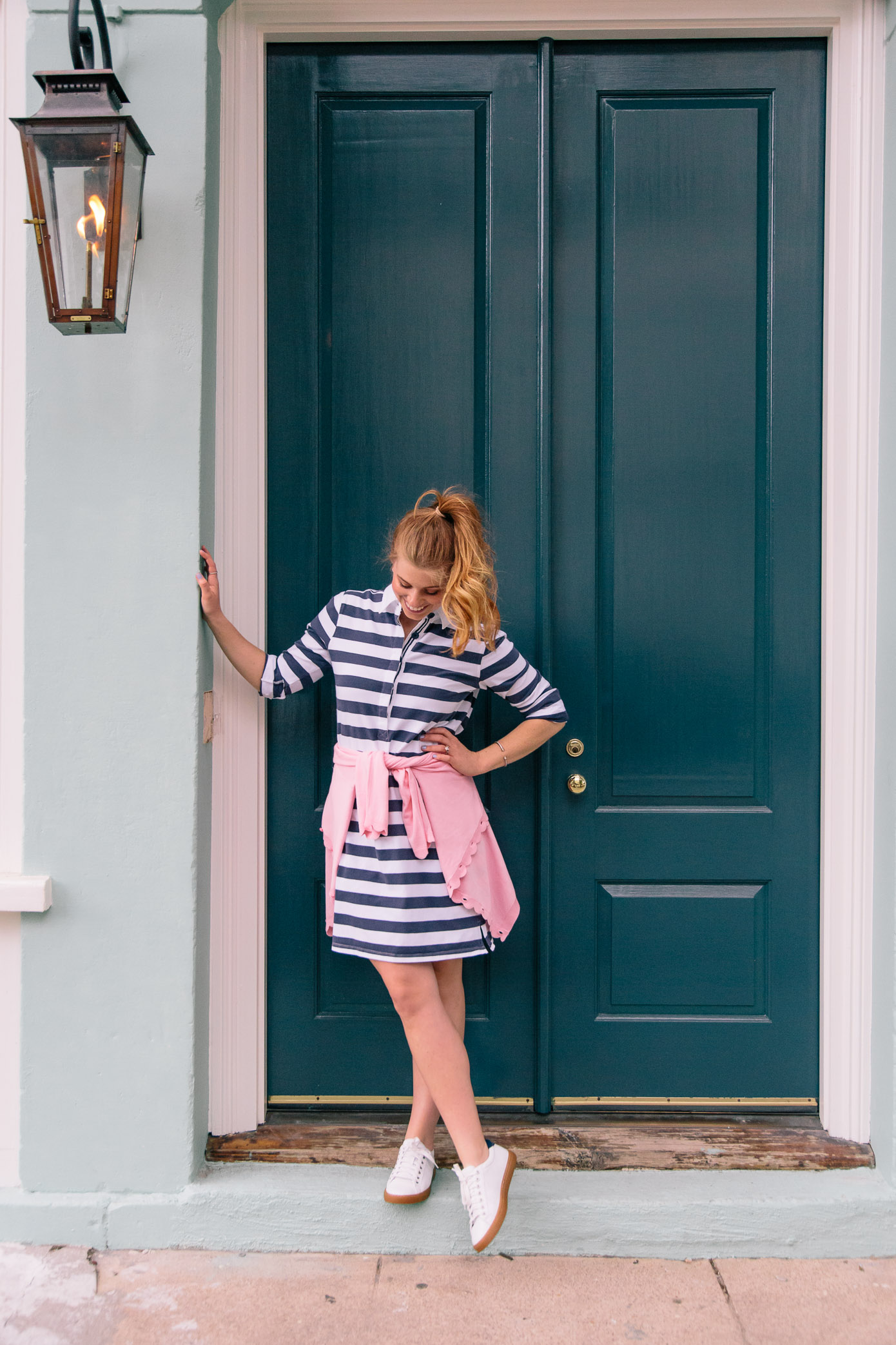 Striped Rugby Dress | Casual Spring to Summer Style | Louella Reese Life & Style Blog