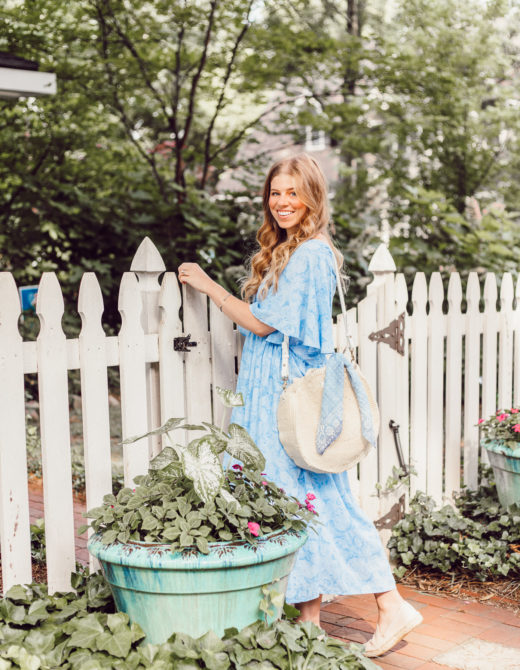 Breezy Summer Dresses | Blue Kimono Dress for Summer styled on Louella Reese