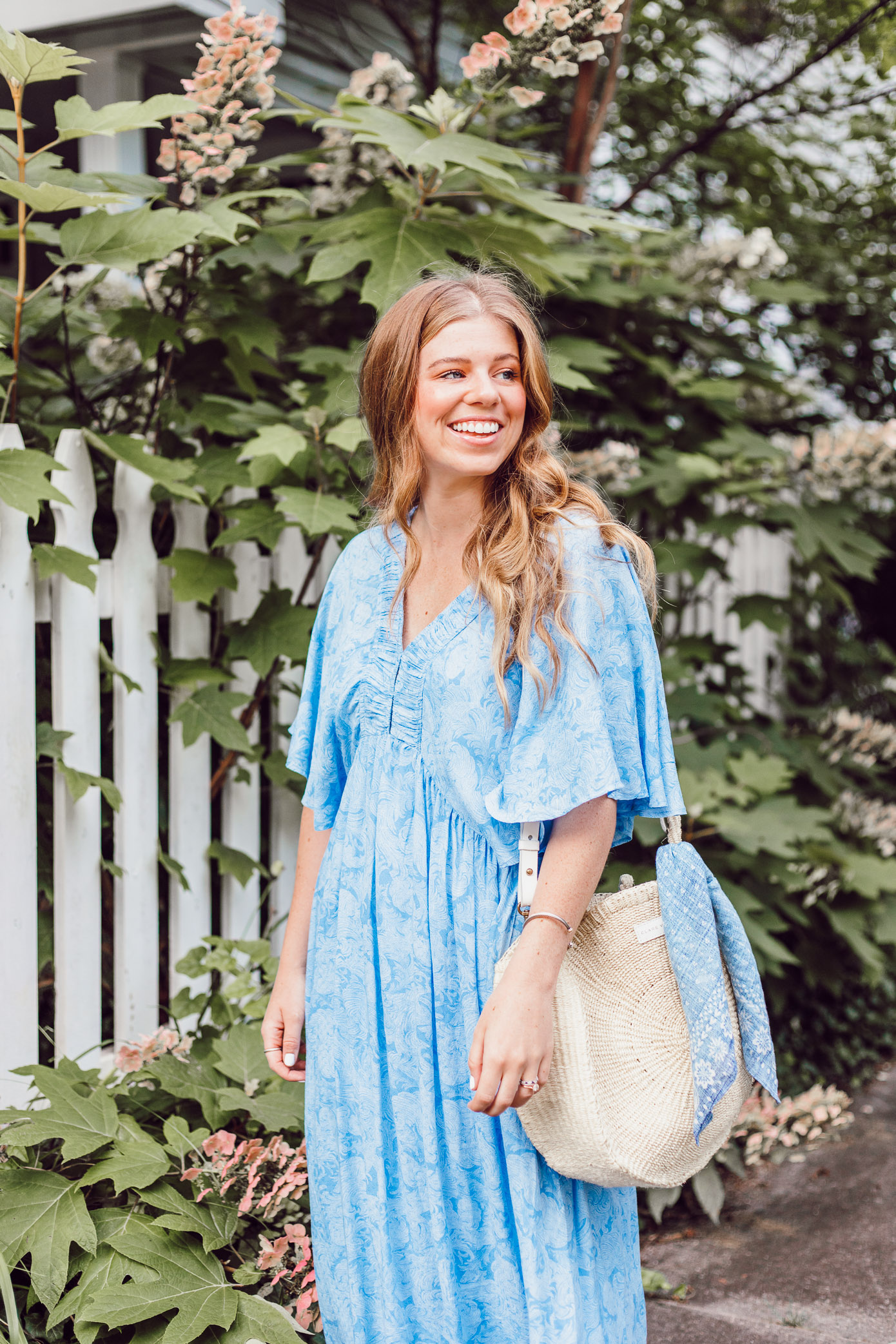 Breezy Summer Dresses 2018 | Blue Kimono Dress for Summer styled on Louella Reese