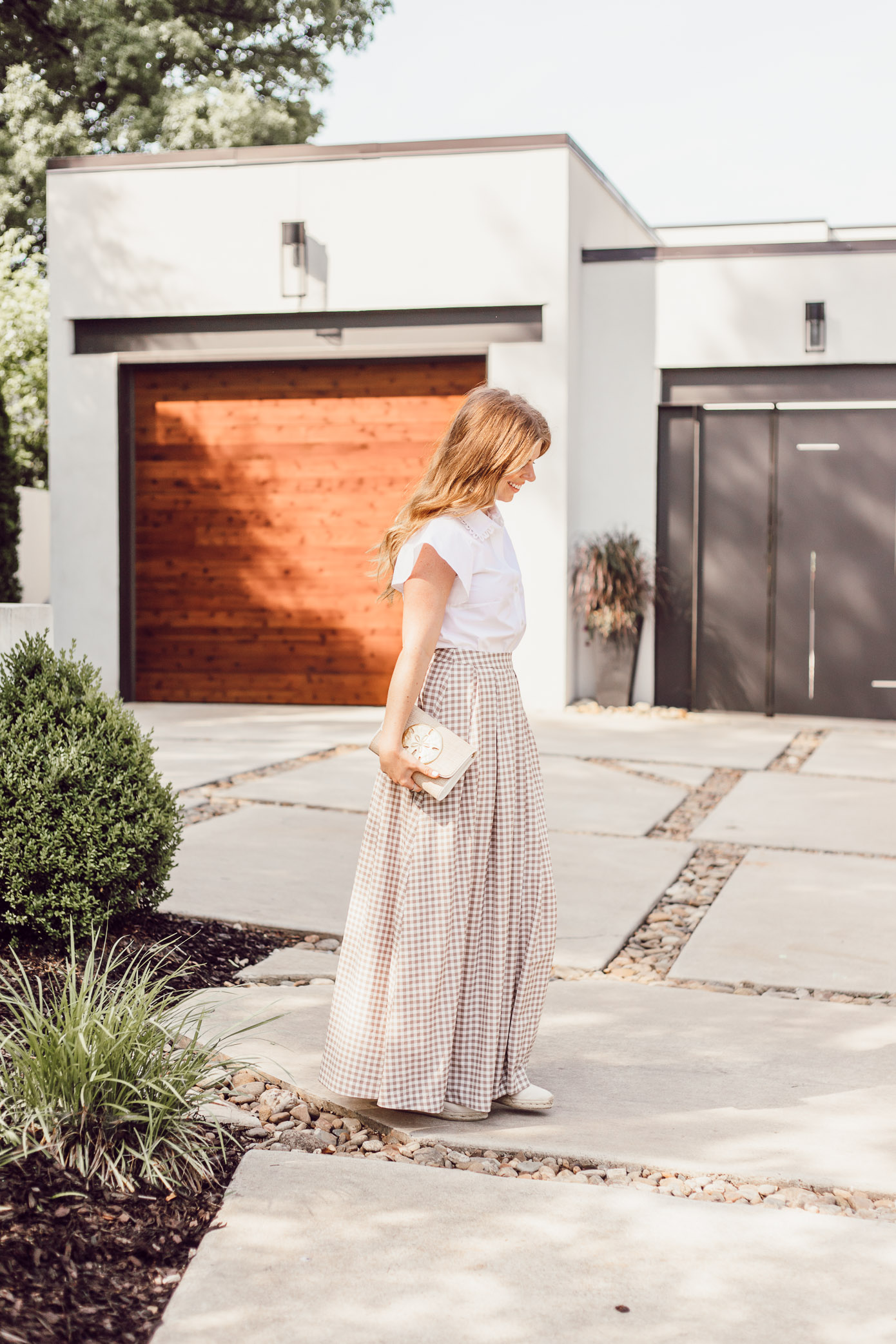 How to Style a Gingham Maxi Skirt this Summer - A Summer Gingham Maxi Skirt styled by Laura Leigh of Louella Reese #maxiskirt #gingham #southernstyle