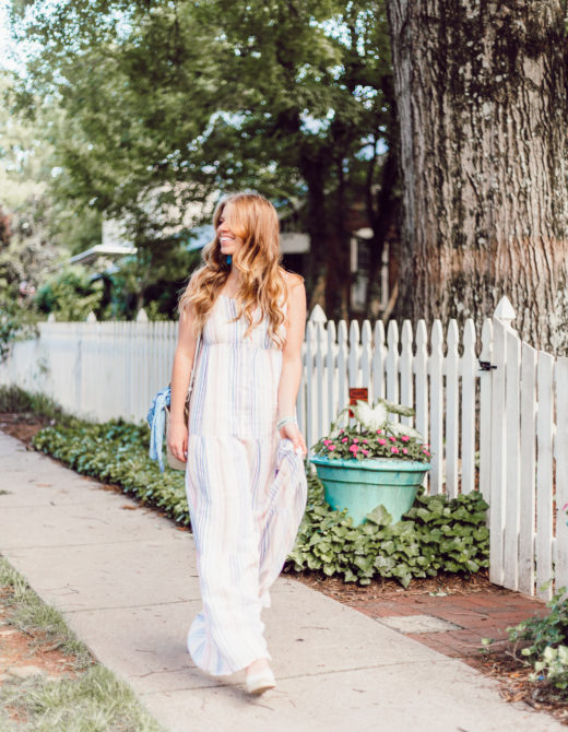 Summer Weekend Style from Friday to Sunday featured by Louella Reese | Splendid Striped Linen Maxi Dress