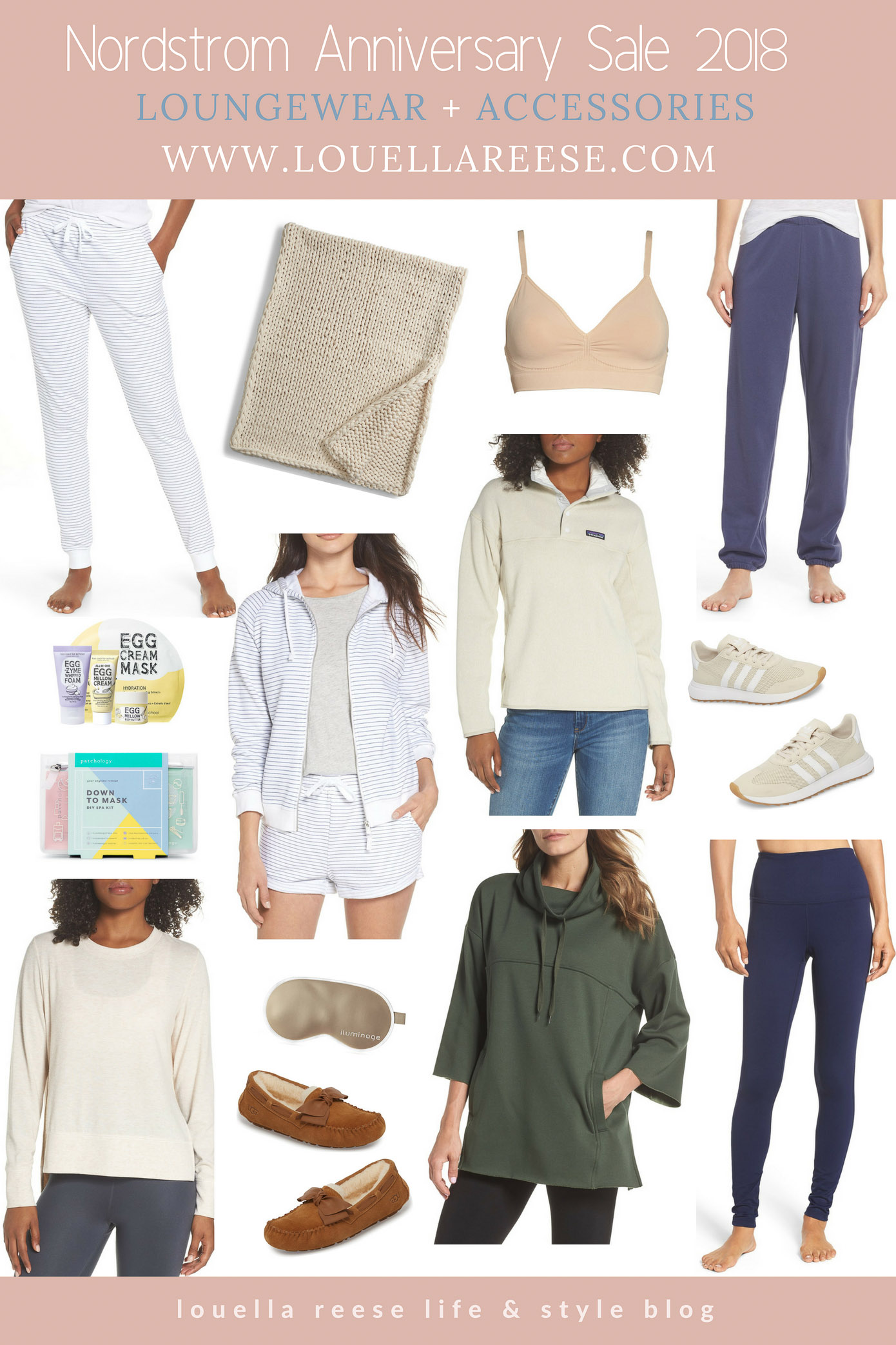 2018 Nordstrom Anniversary Sale Loungewear featured on Louella Reese Life & Style Blog 