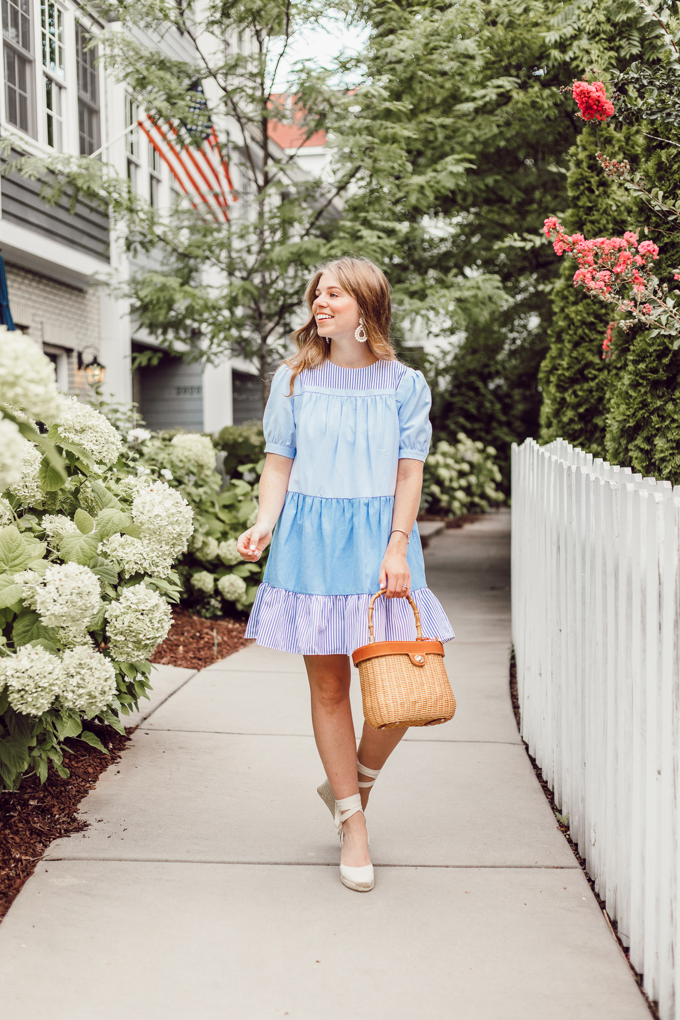 The blue and white English Factory Summer dress every girl needs in her closet this summer // Louella Reese