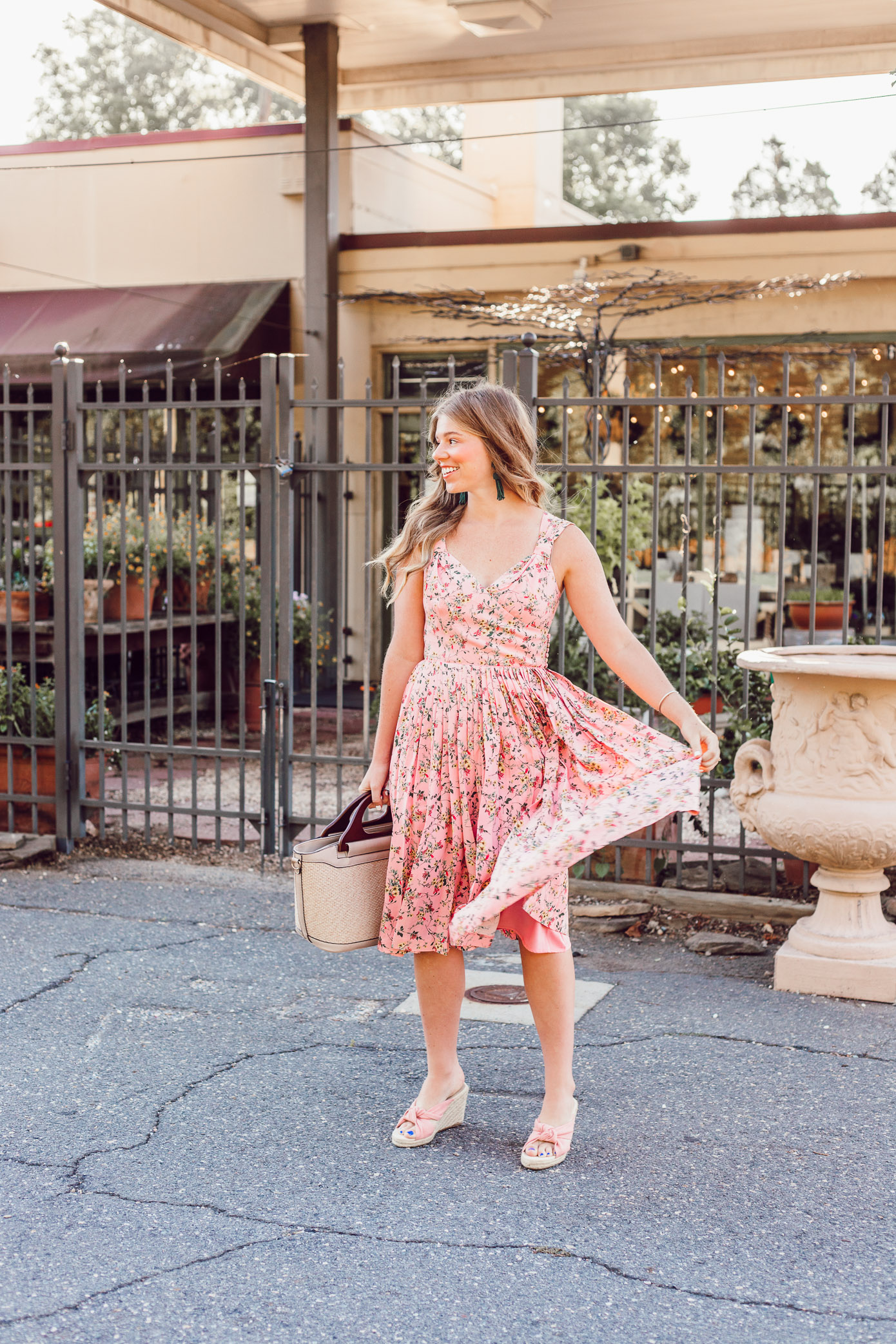 Pink Floral Sundress for Every Occasion styled on Louella Reese Life & Style Blog | Gal Meets Glam Collection Dress