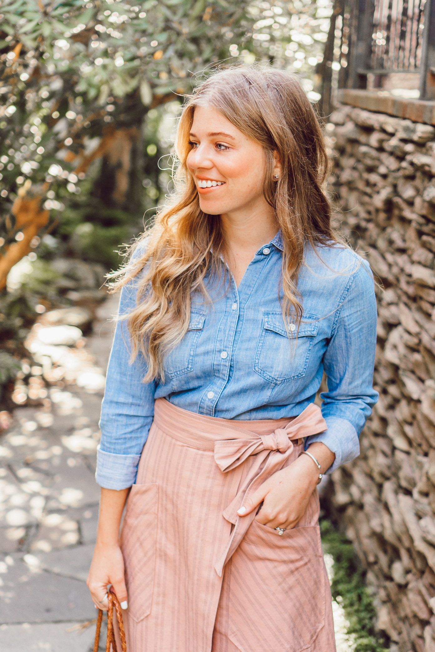Fall Chambray Three Ways | How to Style a Chambray Shirt Three Ways for the Fall Season featured on Louella Reese