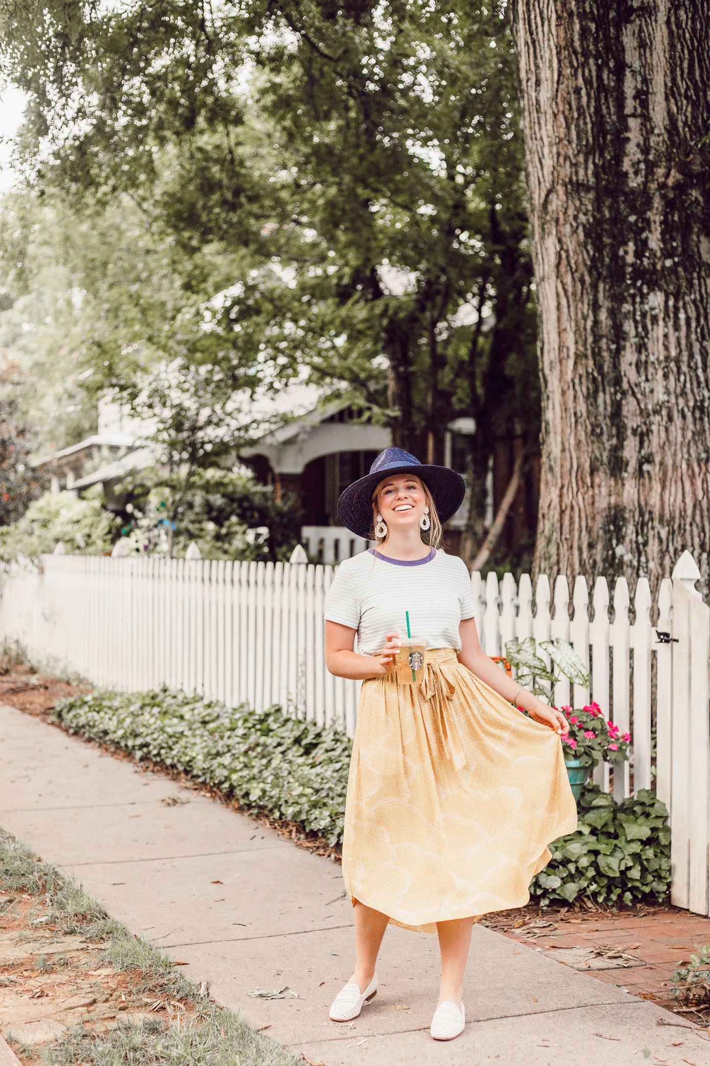 Yellow Midi Skirt for Late Summer, Early Fall | Late Summer Bucket List featured on Louella Reese