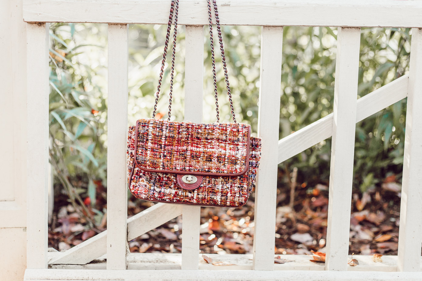 Casual Thanksgiving Outfit Idea | Fall Boucle Handbag featured on Louella Reese