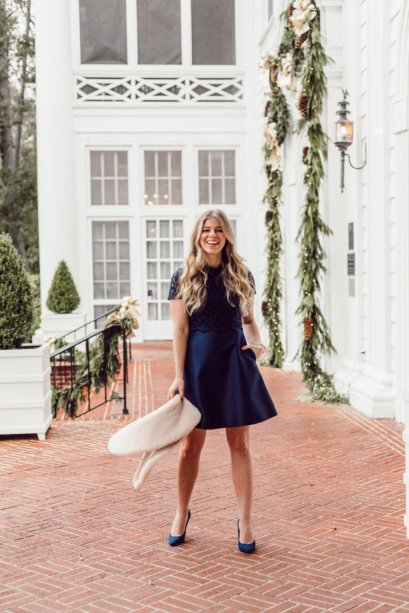 Navy dress for christmas on sale party