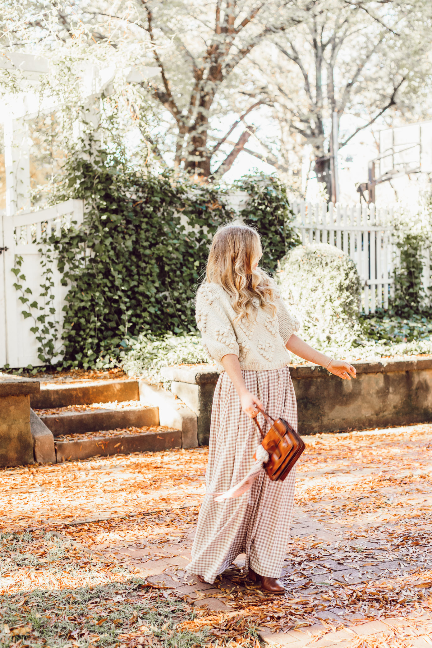 Spice Up Your Winter Date Night Look with a Winter Maxi Skirt featured on Louella Reese | Gingham Maxi Skirt