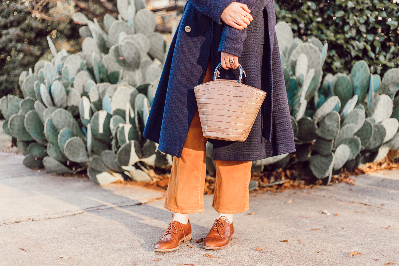 Wide-Leg Crop Corduroy, Burnt Orange Corduroys | How to Style Wide-Leg Crop Pants featured on Louella Reese