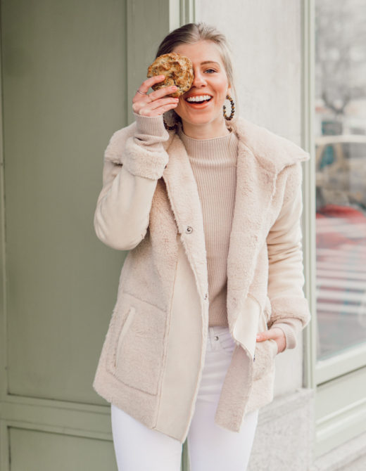 Louella Reese February 2019 Recap | Faux Shearling Coat, Neutral Winter Outfit Inspo